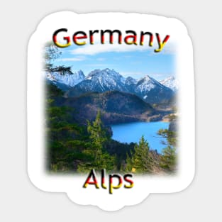 German nature Alps with Lake Alpsee Sticker